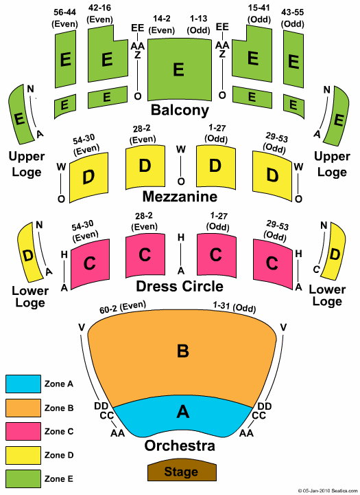 Balboa Theater Seating Chart