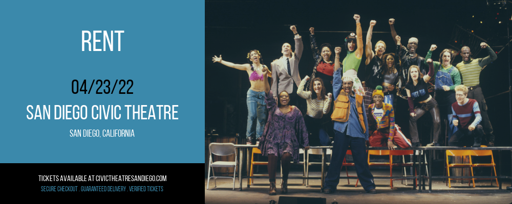 Rent at San Diego Civic Theatre tickets Rent at San Diego Civic Theatre