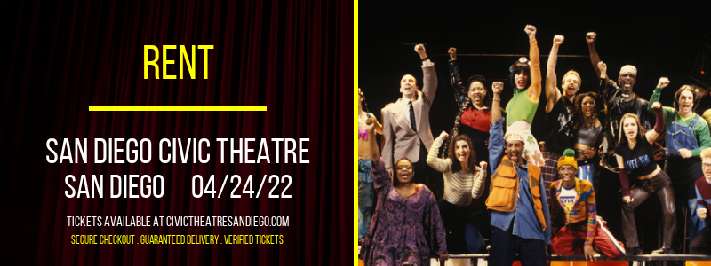 Rent at San Diego Civic Theatre tickets Rent at San Diego Civic Theatre