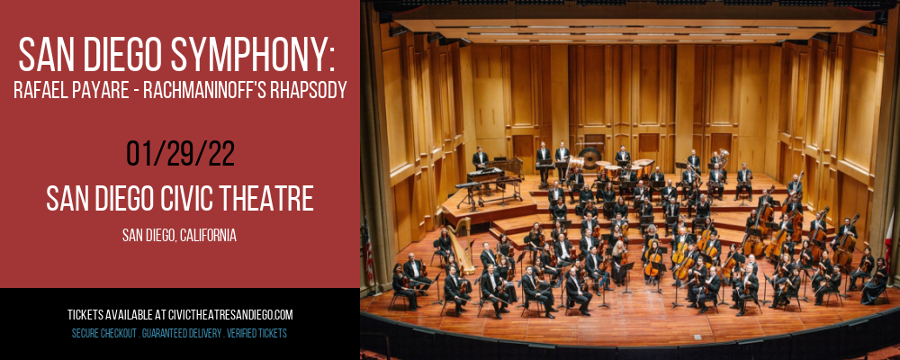 San Diego Symphony: Rafael Payare - Rachmaninoff's Rhapsody at San Diego Civic Theatre