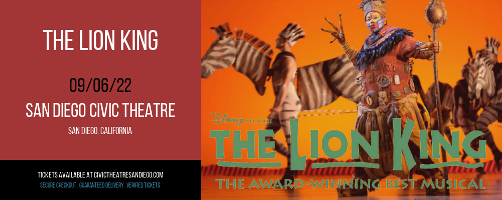 The Lion King at San Diego Civic Theatre tickets The Lion King at San Diego Civic Theatre