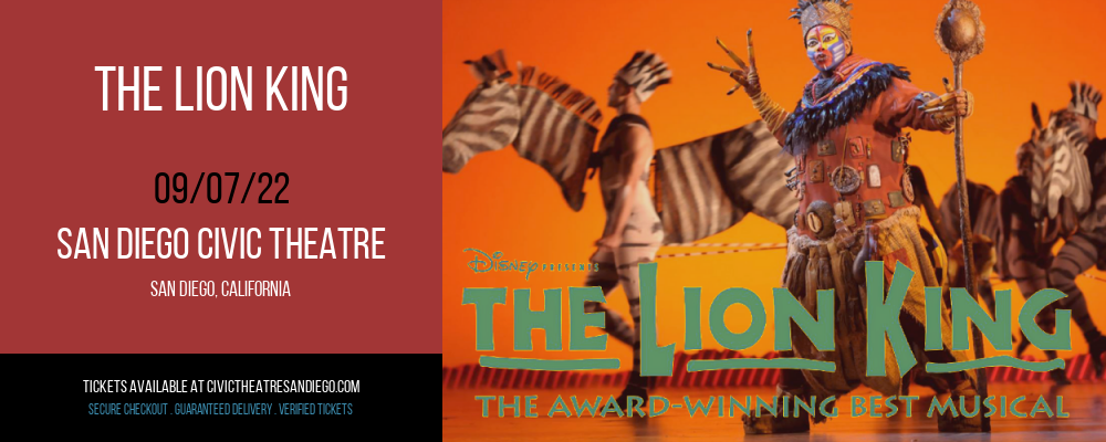The Lion King at San Diego Civic Theatre tickets The Lion King at San Diego Civic Theatre