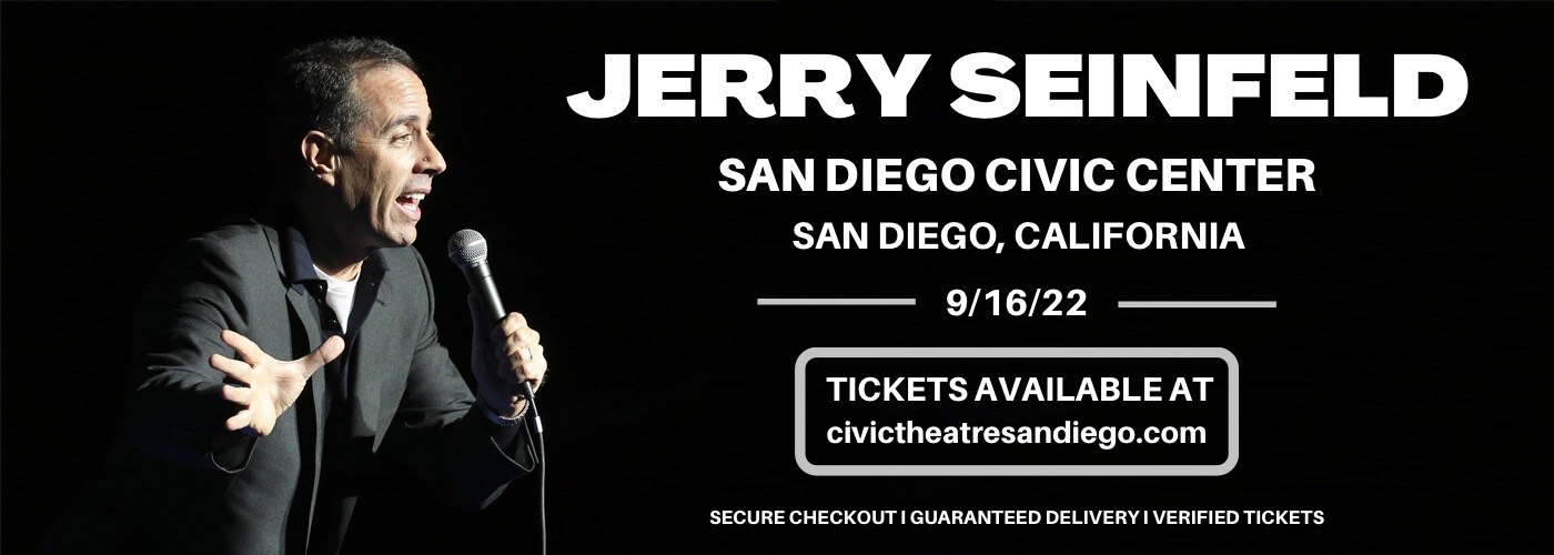 Jerry Seinfeld Tickets 16th September San Diego Civic Theatre in