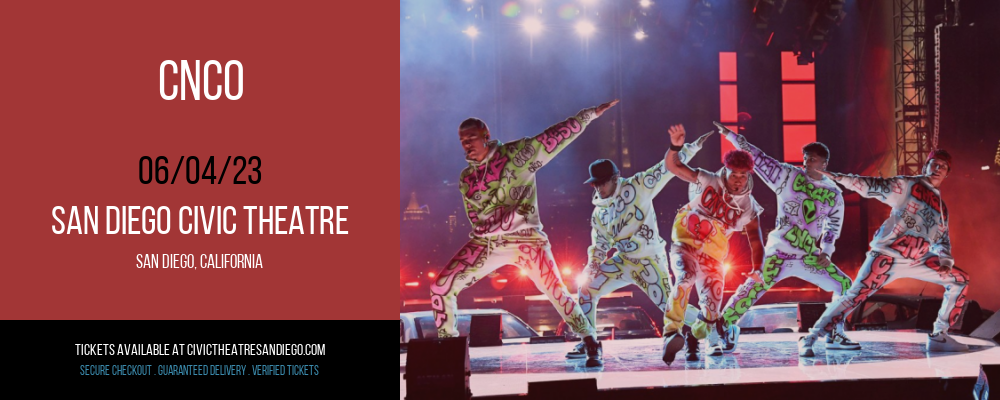 CNCO at San Diego Civic Theatre tickets CNCO at San Diego Civic Theatre