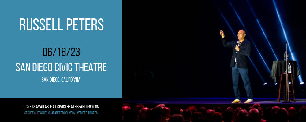 Russell Peters at San Diego Civic Theatre tickets Russell Peters at San Diego Civic Theatre