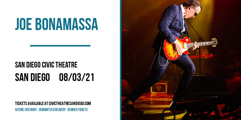 Joe Bonamassa at San Diego Civic Theatre tickets Joe Bonamassa at San Diego Civic Theatre