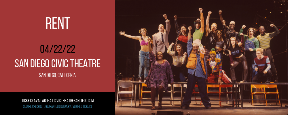 Rent at San Diego Civic Theatre tickets Rent at San Diego Civic Theatre