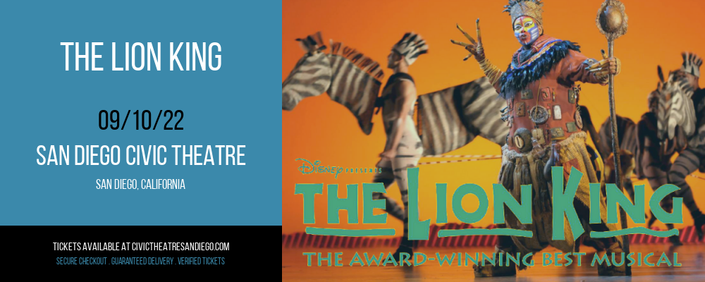 The Lion King at San Diego Civic Theatre tickets The Lion King at San Diego Civic Theatre
