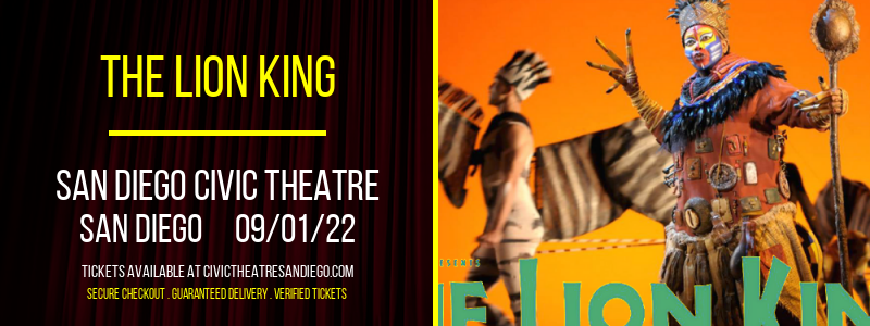 The Lion King at San Diego Civic Theatre tickets The Lion King at San Diego Civic Theatre