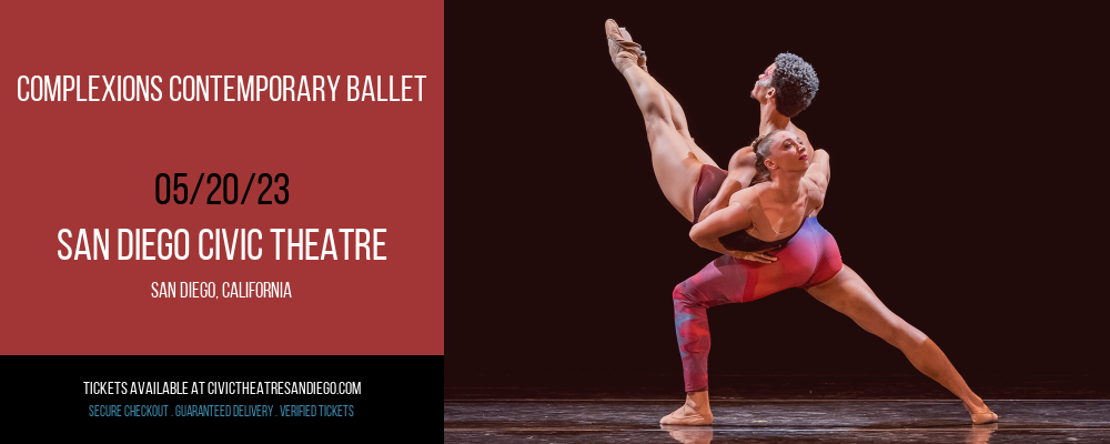 Complexions Contemporary Ballet at San Diego Civic Theatre tickets Complexions Contemporary Ballet at San Diego Civic Theatre
