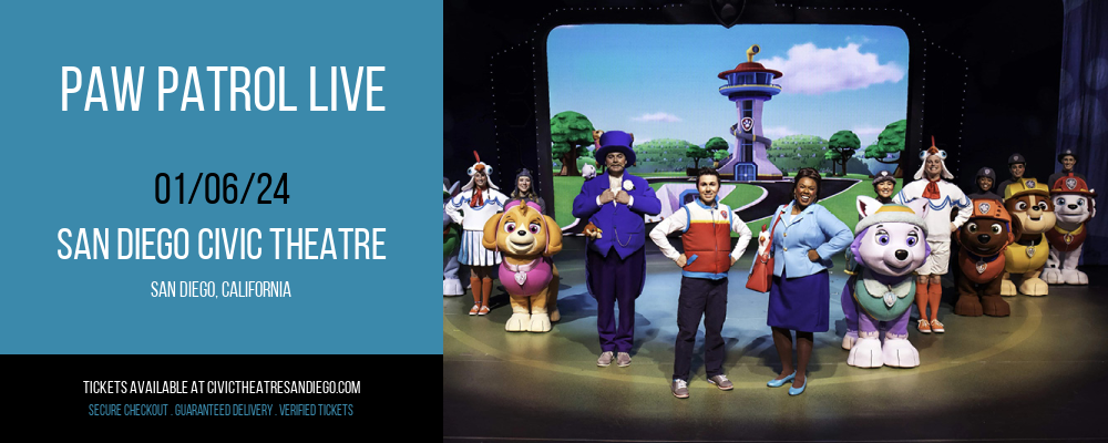 Paw Patrol Live at San Diego Civic Theatre