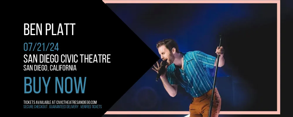 Ben Platt at San Diego Civic Theatre